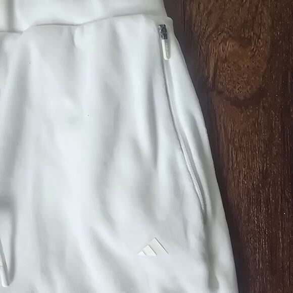 ADIDAS Velour Basketball Pants Unisex Fully Lined White - M - Style # IA3454 - Picture 6 of 10